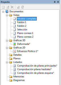 Panel de proyecto