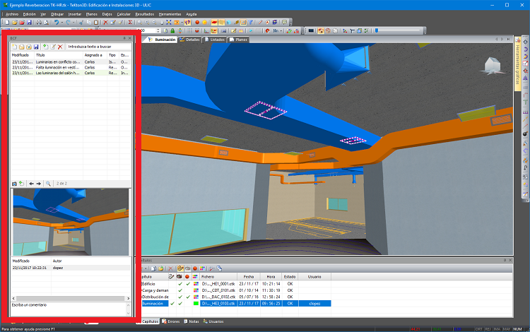 Panel integrado en TeKton3D