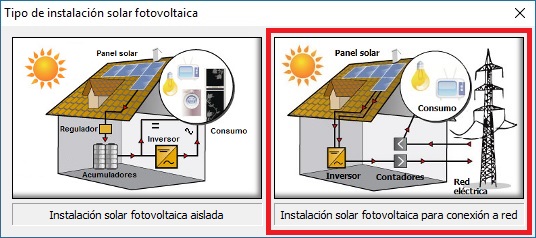 Asistente fotovoltaica solar aislada