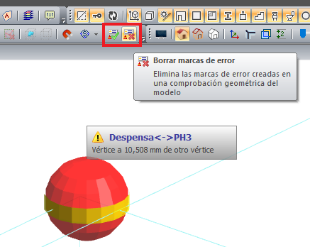 Borrar marcas de error