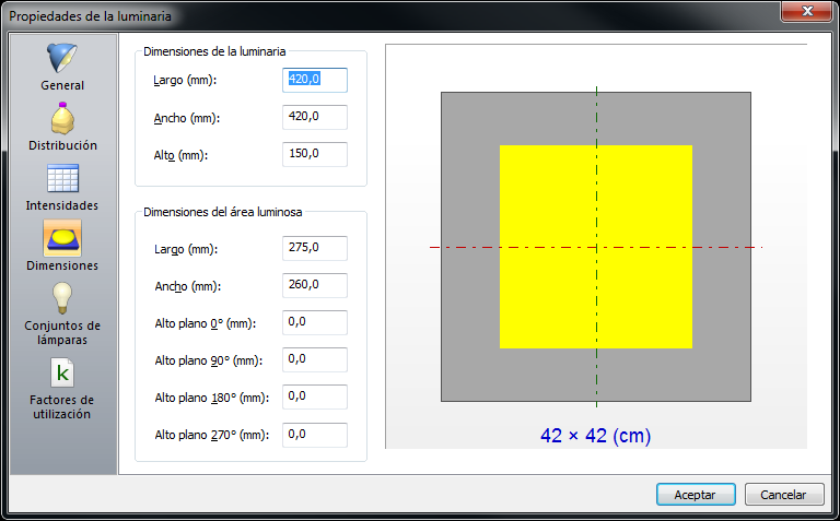 Solapa Dimensiones