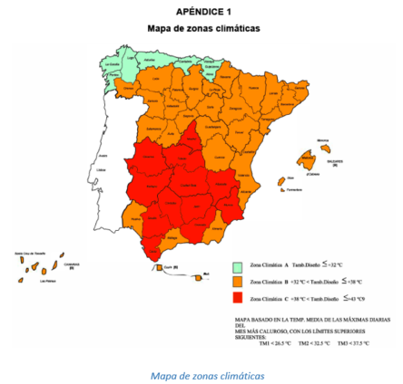 Mapa de zonas climáticas