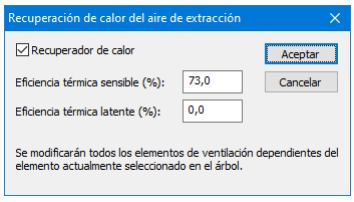 Recuperación de calor del aire exterior