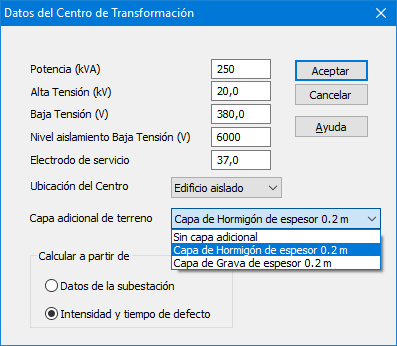 Propiedades del Centro de Transformación