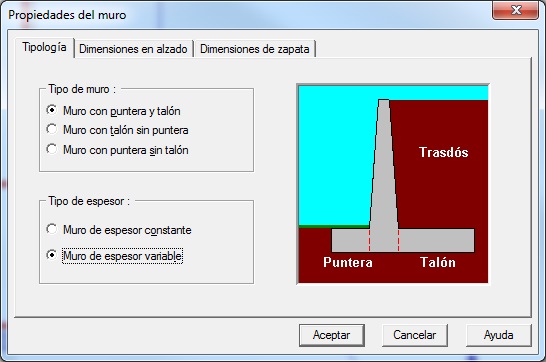 Tipología del muro