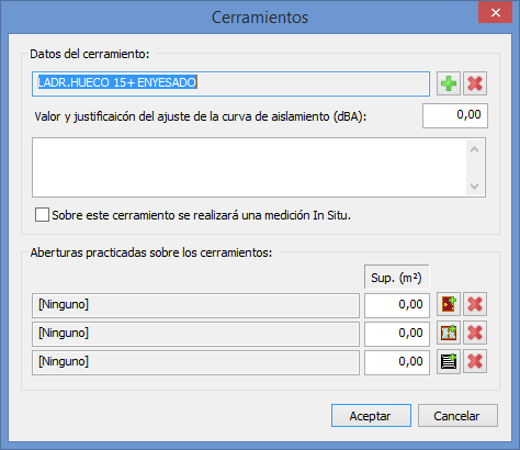 Datos cerramientos verticales