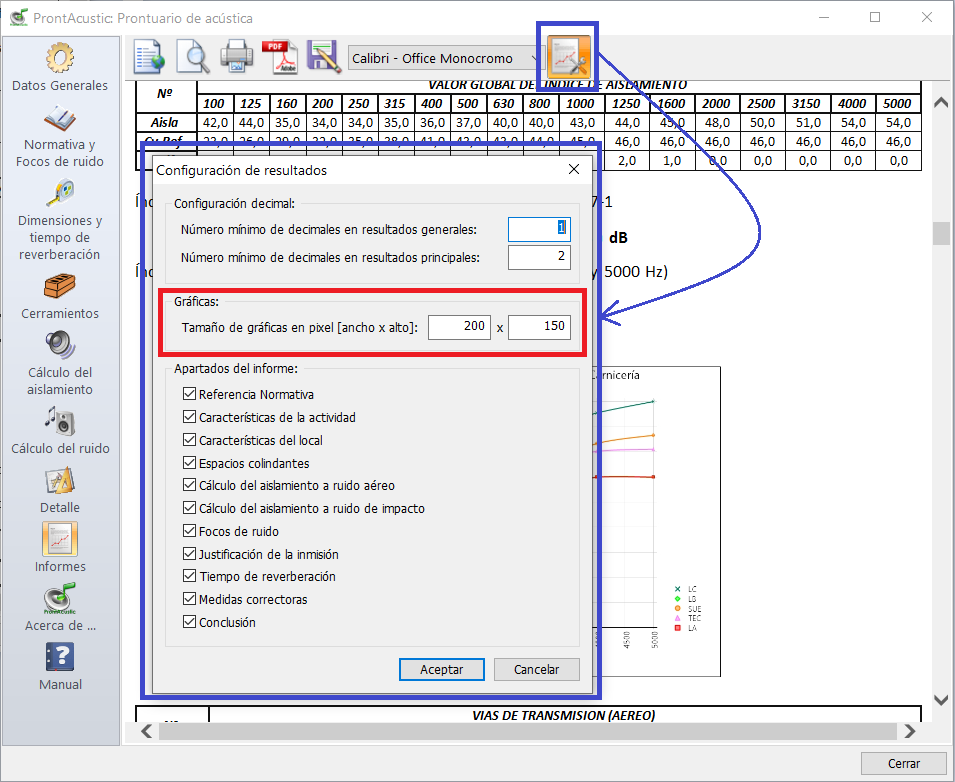 Configuración del tamaño de las imágenes