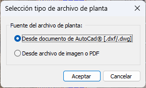 Tipo de archivo a importar