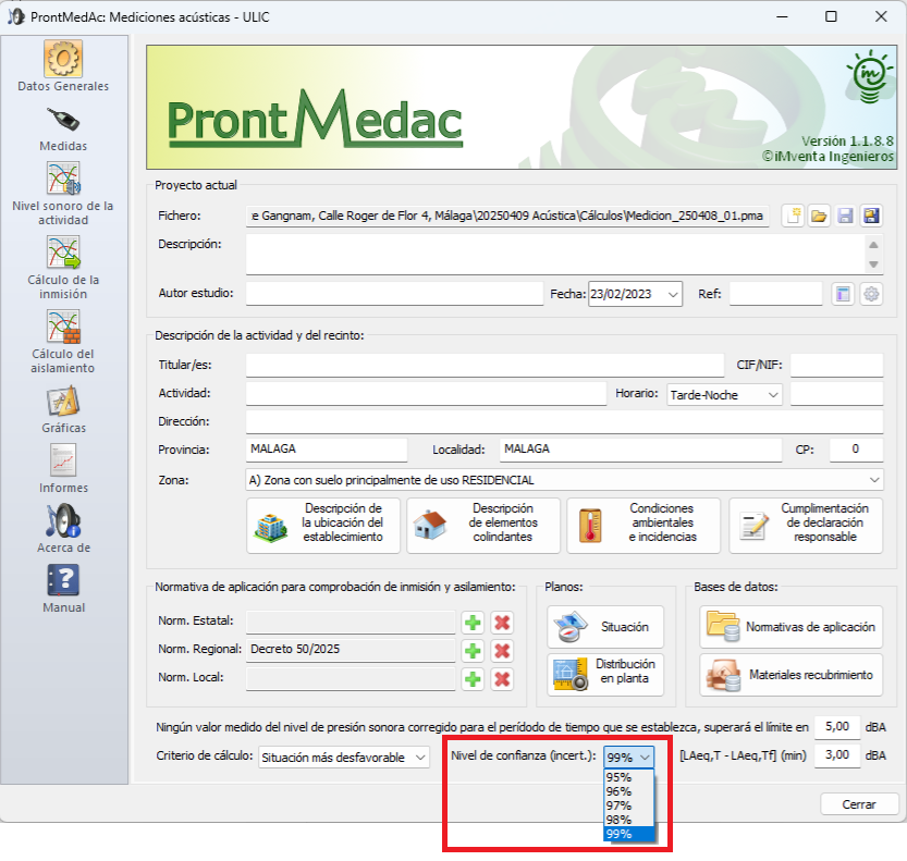 Selección del nivel de confianza