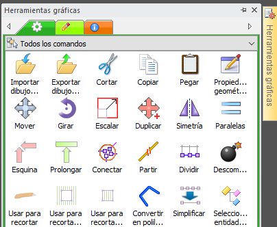Panel de herramientas gráficas