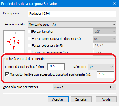 Propiedades del manguito de flexible