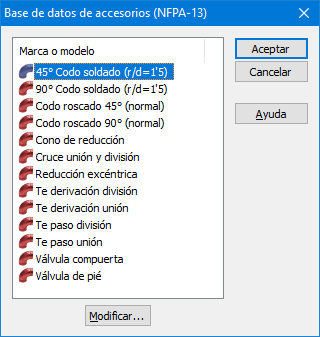 Accesorios NFPA13