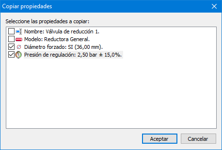 Copia propiedades válvulas