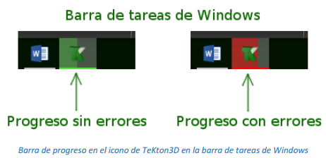 Progreso en el icono de la barra de tareas