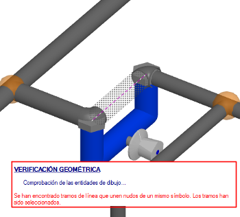 Comprobación geométrica de símbolos cortocircuitados