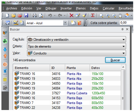 Información extra en el panel de buscar