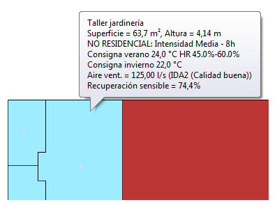 Etiquetas informativas en pantalla