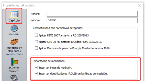 Exportar líneas de medición e IfcGUID