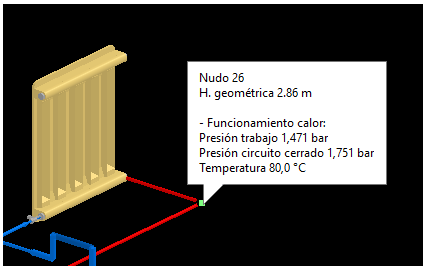 Información en pantalla de los nudos en TK-ICA