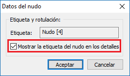 Cuadro de edición del nudo