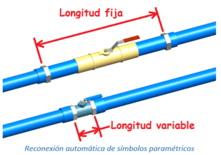 Reconexión automática de símbolos paramétricos redimensionados