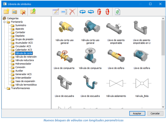 Nuevos bloques de válvulas con longitudes paramétricas