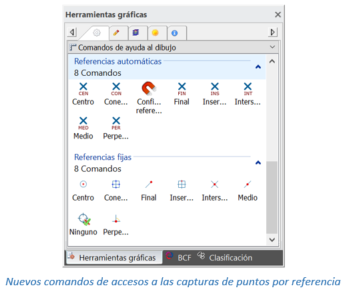 Nuevos comandos de accesos a las capturas de puntos por referencia