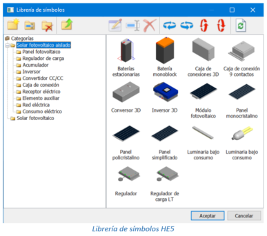 Nueva librería de símbolos HE5