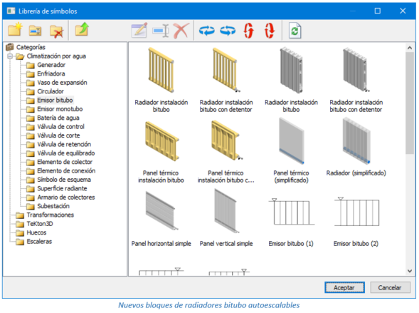 Nuevos bloques de radiadores bitubo autoescalables