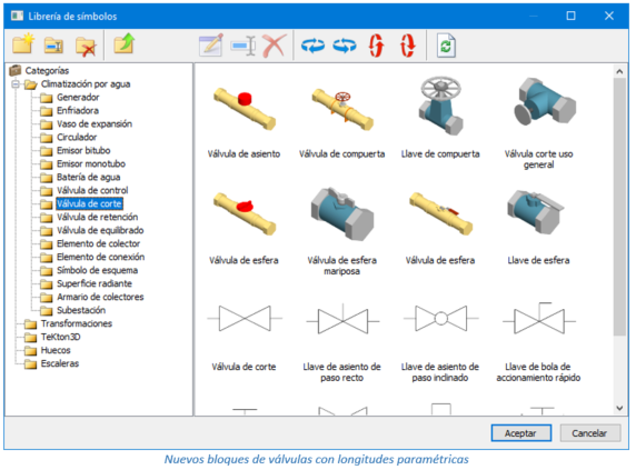 Nuevos bloques de válvulas con longitudes paramétricas