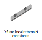 Bloque difusor lineal retorno N conexiones