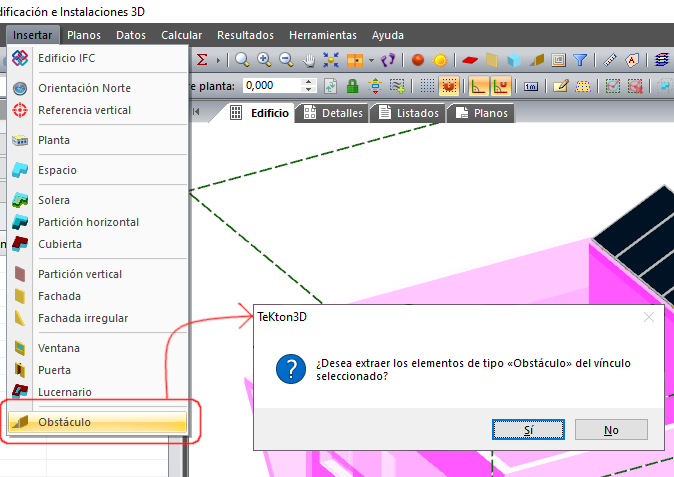 Crear obstáculos desde IFC