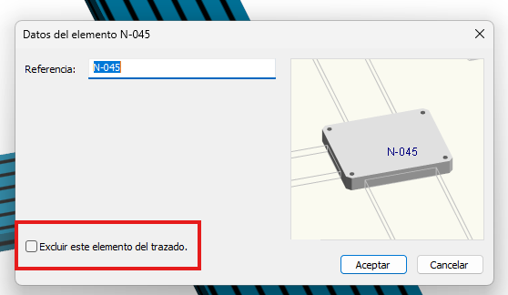Excluir trazado de una uniín de canalizaciones en TK-BT