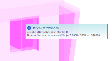 Etiquetas informativas de los elementos del IFC