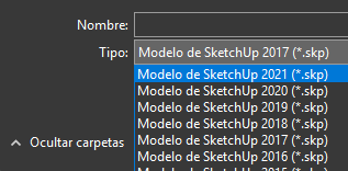 Exportación últimas versiones de SketchUp