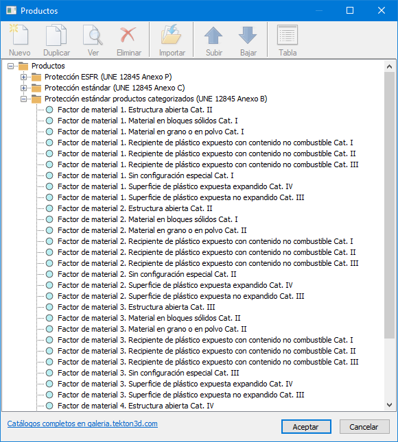 Base de datos de productos