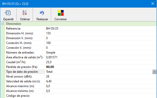 Base de datos - bocas de retorno