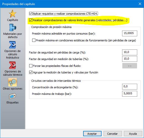 Propiedades del capítulo HS4