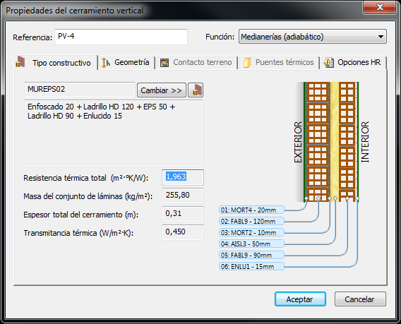 Definición de elementos constructivos