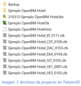Archivos de proyecto en TeKton3D
