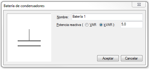 Propiedades de la batería de condensadores