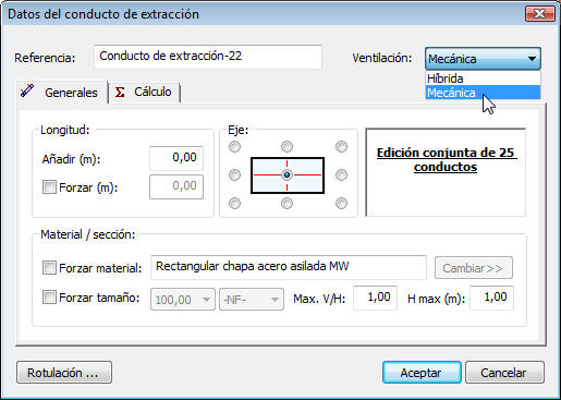 especificar ventilación mecánica