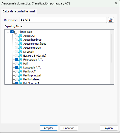 Añadir unidades terminales