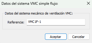 Propiedades Equipo VMC simple flujo