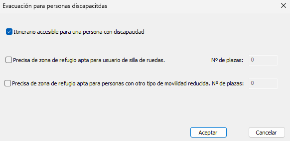 Botón Evacuación de personas con discapacidad...