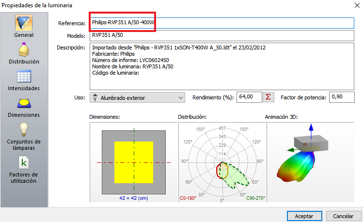 Base de datos Luminaria