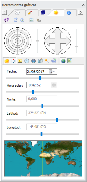 Panel de herramientas grficas / solapa de sombras