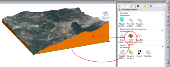 Perfil longitudinal de nube LIDAR