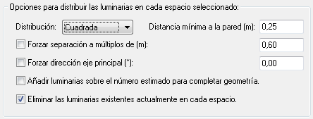 Asistente - Distribuci�n de luminarias