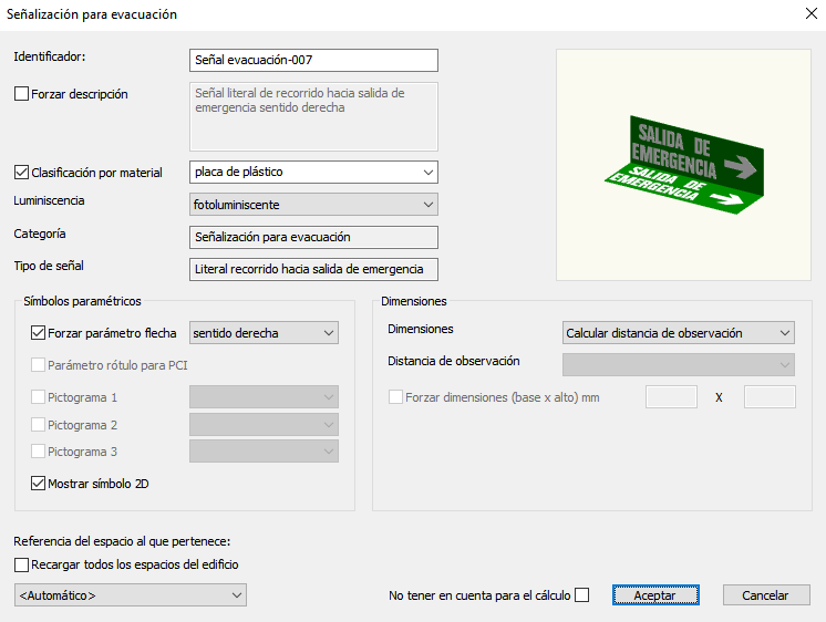 Señalización para evacuación